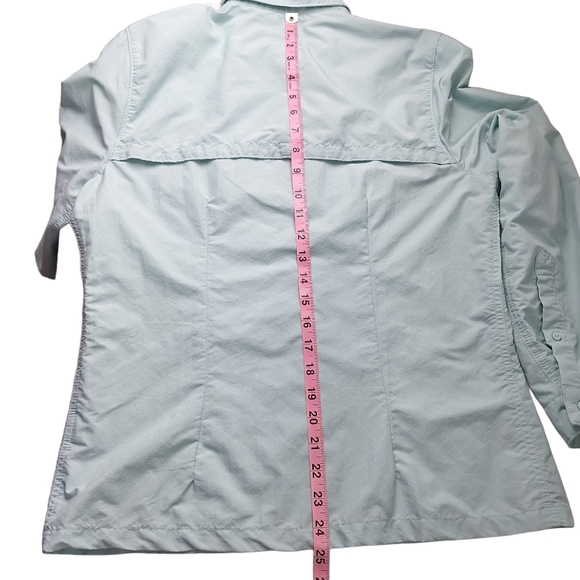 L.L Bean Women Small Vented Long Sleeve Outdoor Hiking Button Down Shirt Pockets - Picture 13 of 15